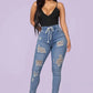 👖 50% RABATT! 🔥 Stretch-Skinny-Jeans mit Rissen – Figurbetont, Bequemer Stretch & Perfekt Für Einen Coolen Alltagslook 💙 Kostenloser Versand
