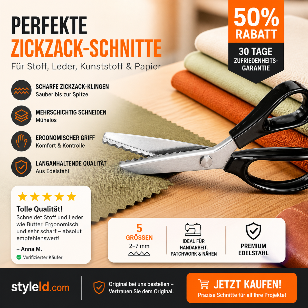 💥🔥Nur heute: 50% Rabatt!🎁✂️DIY-Nähschere für Spitzen