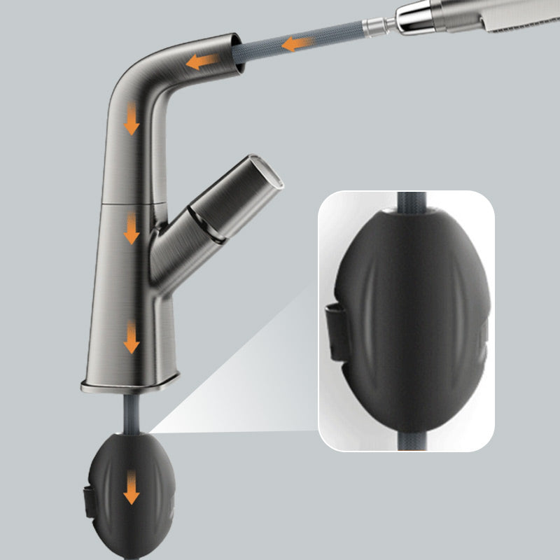 🚿 1-Loch-Badarmatur mit ausziehbarer Handbrause – Stil trifft Funktion!
