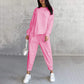 👚 60% RABATT! 👖 Damen Langarm-Sweatshirt & Hose Set – Unregelmäßiger Saum, Weiches Material & Bequemer Oversized-Schnitt für Zuhause 🍂