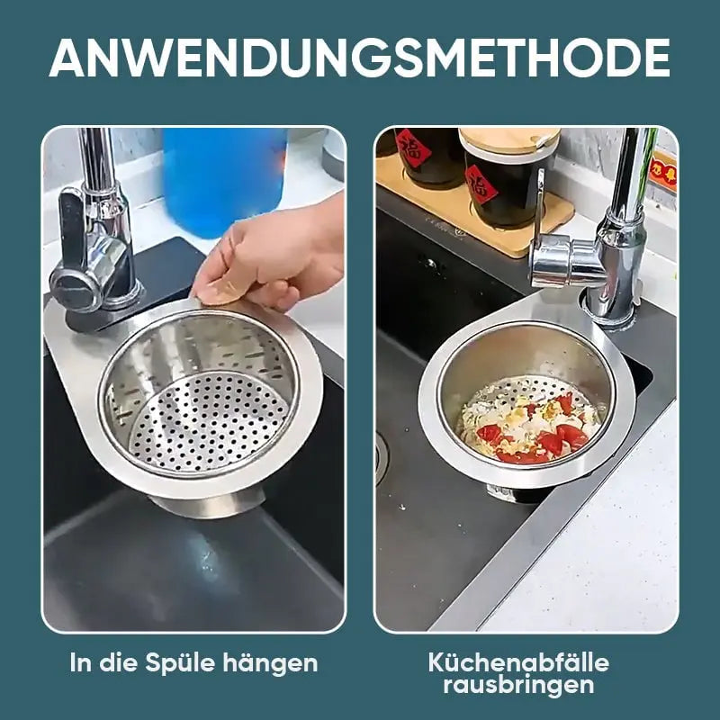 🔥Edelstahl-Siebkorb in Schwanenform – Platzsparend, rostfrei & extrem praktisch für deine Küche! 🦢