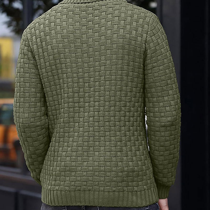 💜 LETZTER TAG DER AKTION – 30 % RABATT 💜Herren Pullover mit strukturiertem Stehkragen