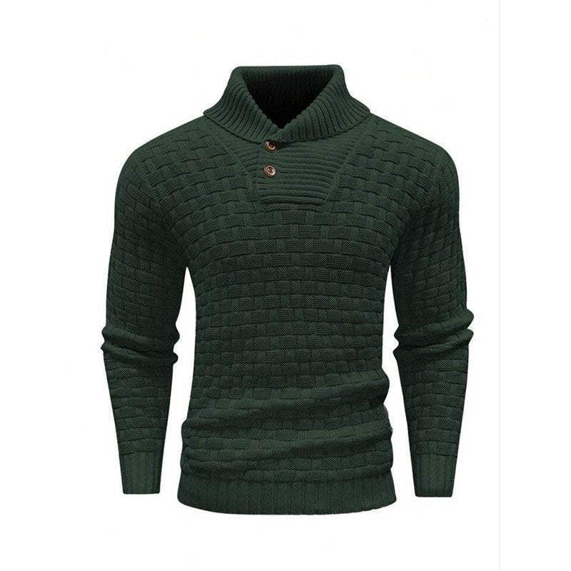 💜 LETZTER TAG DER AKTION – 30 % RABATT 💜Herren Pullover mit strukturiertem Stehkragen