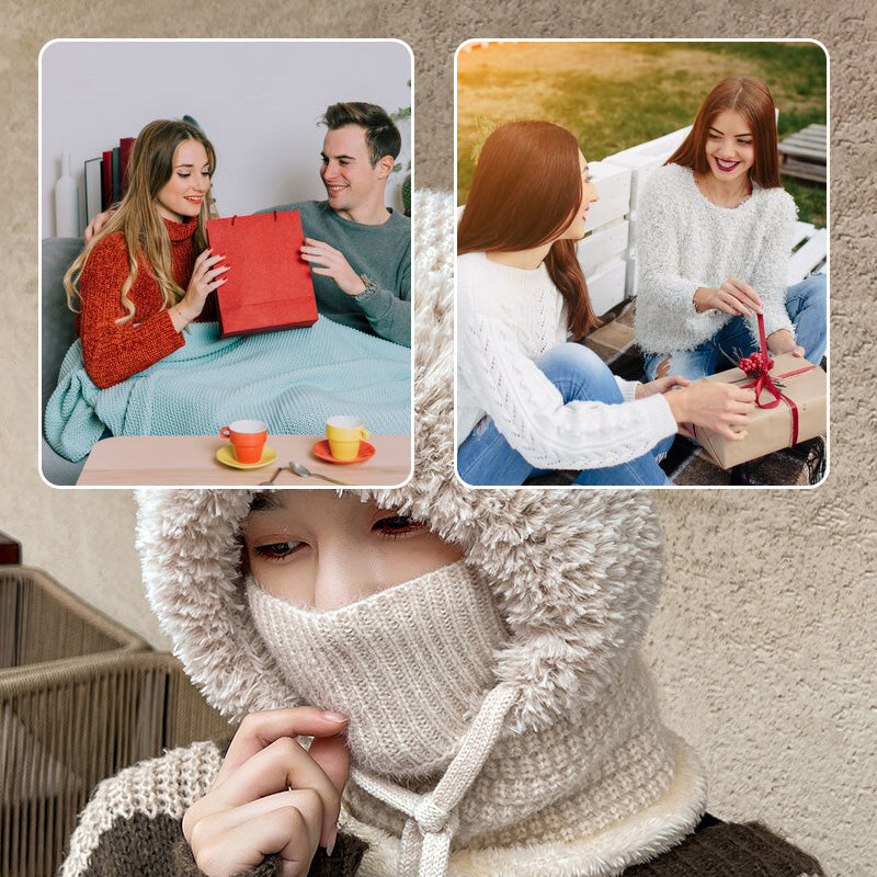 🔥Limited time 50% off🔥3-in-1 Fleecegefütterte Mütze und Schal für Damen