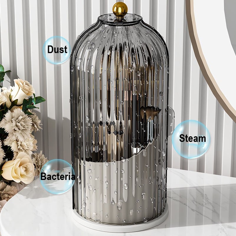 🌸 Zahnbürsten-Organizer mit Schiebedeckel – Wandmontage, staubdicht & ideal für kleine britische Badezimmer und Gäste-WCs 🏠