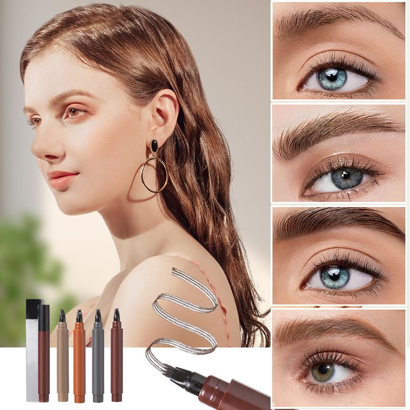 ✏️ KAUFE 1, ERHALTE 1 GRATIS! 🎉 4-in-1 Augenbrauenstift – Wasserdicht, Präzise & Natürlich Aussehend 💄📦
