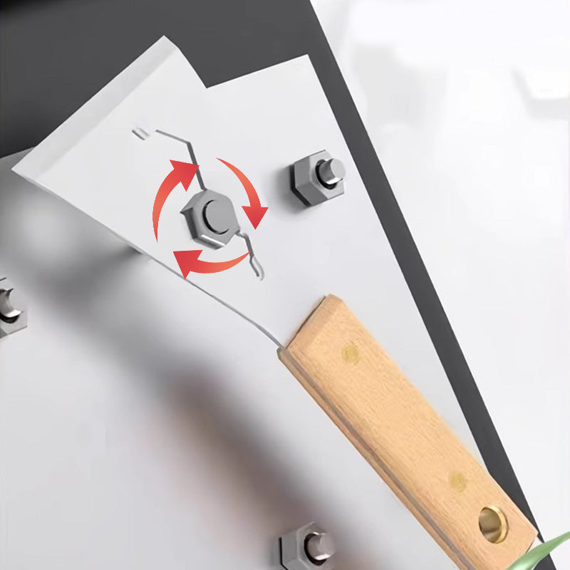 🔥🔥40 % Rabatt - 2 kaufen, 1 gratis dazu 🎉🎉Mehrzweck-Spachtelmesser mit robustem Stahlblatt und ergonomischem Holzgriff – Ihr vielseitiger Helfer für Renovierung und Reparatur