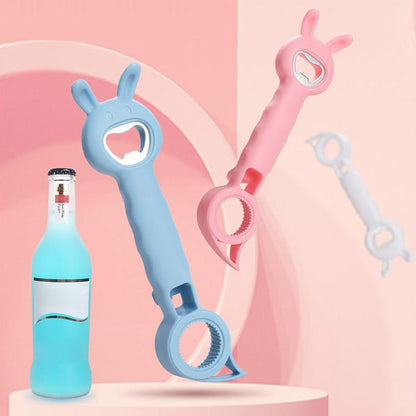 🥳💞4-in-1-Flaschenöffner aus PP und Edelstahl für Haushalt und unterwegs