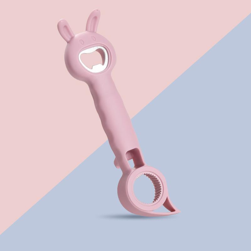 🥳💞4-in-1-Flaschenöffner aus PP und Edelstahl für Haushalt und unterwegs