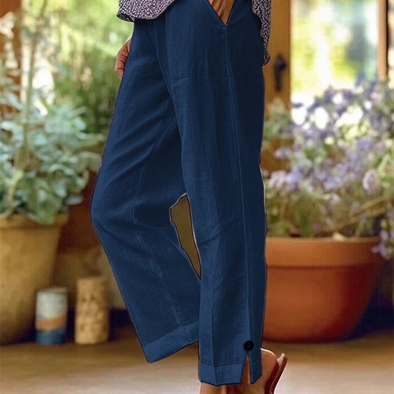 💎🔥 50% RABATT 👖 Damen Gerade Hose – elastischer Bund, hochwertige Baumwolle & vielseitig kombinierbar ✨