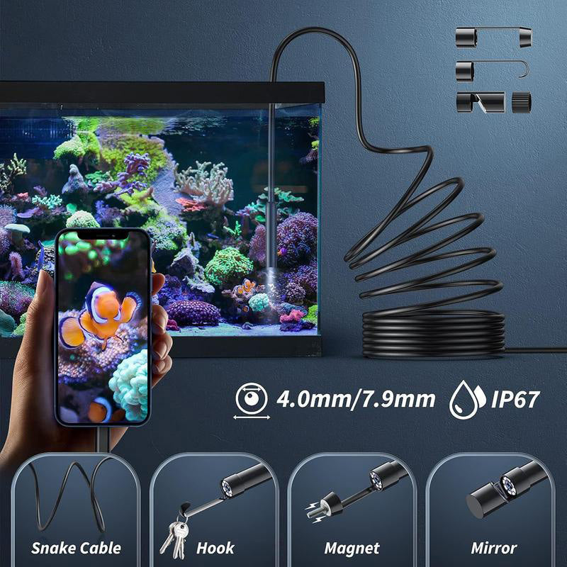 🔍 50% RABATT! 🎥 HD-Endoskopiekamera – Wasserdicht, flexibel & für enge Stellen ✨