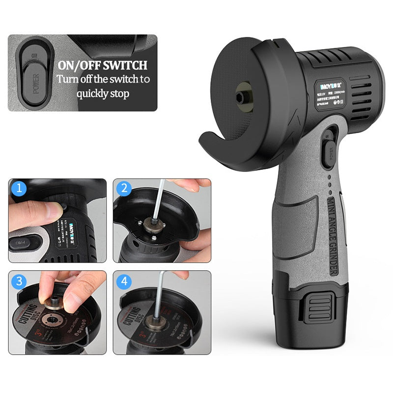 📢📢60 % Rabatt!! ⏰🧰12V Mini-Winkelschleifer mit Schneidscheibe