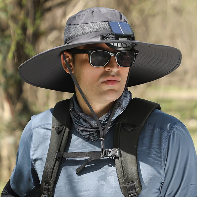 ☀ 2025 Neuer ultraleichter Solar-Ventilator-Sonnenhut – leichter als ein Baseball! ⚾ (Nur 300 g)