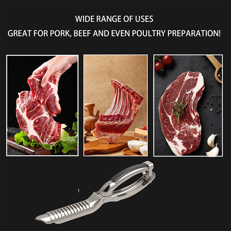 🔥Heißer Verkauf 50% Rabatt✨🥩 Grill-Rippenhautentferner aus Edelstahl – robust, einfach & sauber für perfekte Spareribs 🔪