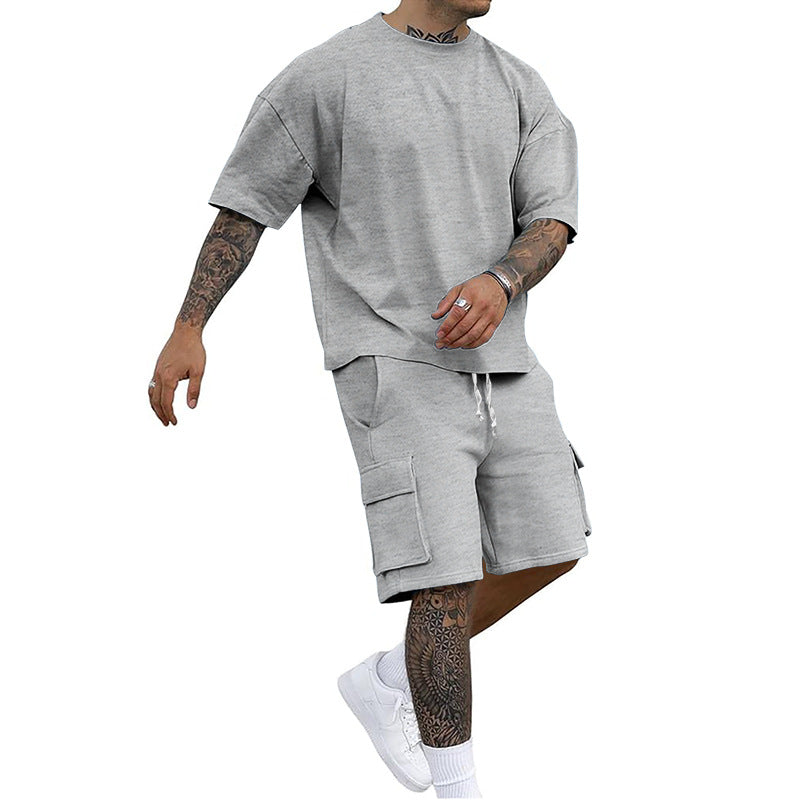 👕 60% RABATT! 🔥 Set aus Freizeit-T-Shirt mit Kurzen Ärmeln & Shorts für Herren – Bequemer Schnitt, Leichter Stoff & Perfekt Für Warme Tage ☀️