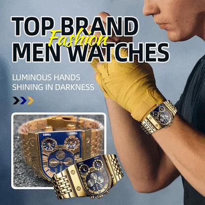 ⌚ 60% RABATT JETZT ! 💼 Business-Herrenuhr (51 mm) – Großes Zifferblatt, Faltschließe aus Gold & Edelstahl, Wasserdicht & Stilvoll ⚡