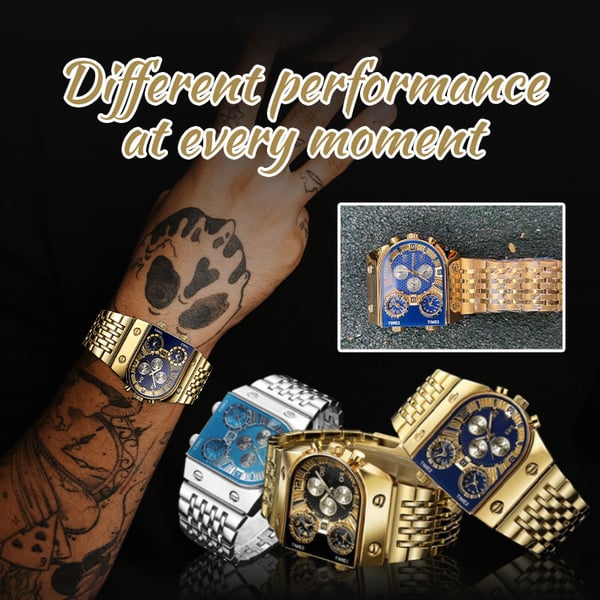 ⌚ 60% RABATT JETZT ! 💼 Business-Herrenuhr (51 mm) – Großes Zifferblatt, Faltschließe aus Gold & Edelstahl, Wasserdicht & Stilvoll ⚡