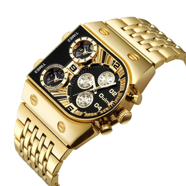 ⌚ 60% RABATT JETZT ! 💼 Business-Herrenuhr (51 mm) – Großes Zifferblatt, Faltschließe aus Gold & Edelstahl, Wasserdicht & Stilvoll ⚡