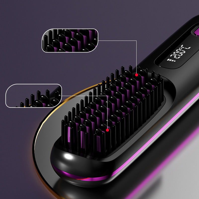 ✨Sonderpreis €24.99!!💥Kabelloser Keramik-Heiz-Haarglättungskamm💇‍♀️
