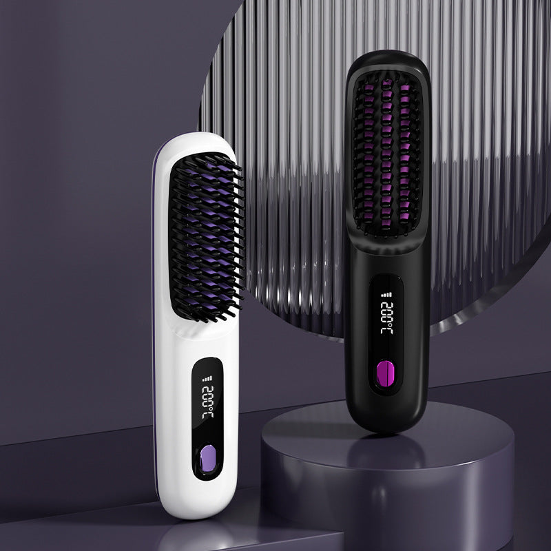 ✨Sonderpreis €24.99!!💥Kabelloser Keramik-Heiz-Haarglättungskamm💇‍♀️