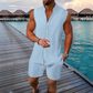 Sommer-Zweiteiler für Herren mit ärmellosem Top und Shorts