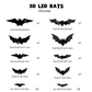🎁50% RABATT🦇Halloween 3D-beleuchtete Fledermäuse