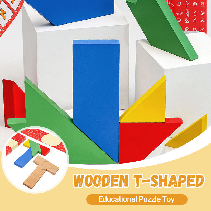 💥Sichern Sie sich 60 % Rabatt! Holz-Puzzle-Spielzeug in T-Form für pädagogische Zwecke