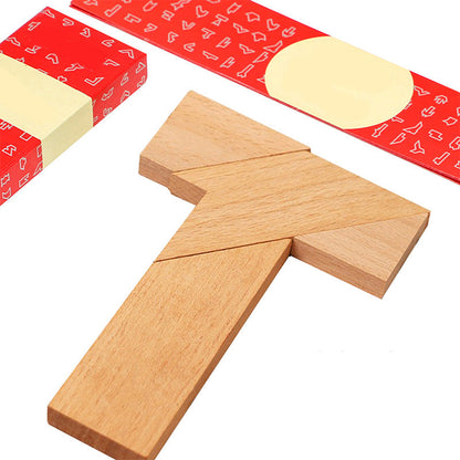 💥Sichern Sie sich 60 % Rabatt! Holz-Puzzle-Spielzeug in T-Form für pädagogische Zwecke