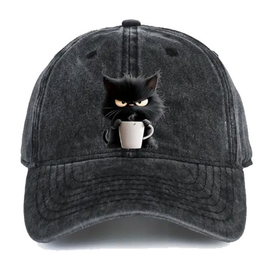 Cute Black Cat Vintage Baseball Cap