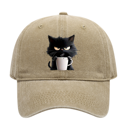 Cute Black Cat Vintage Baseball Cap