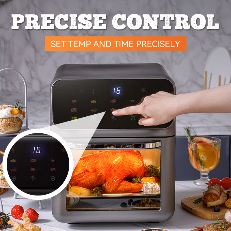 🔥60% Rabatt - TOP ANGEBOT🍳🍗 Multifunktionale Heißluftfritteuse mit Sichtfenster & Touchscreen | Kostenloser Versand✈️