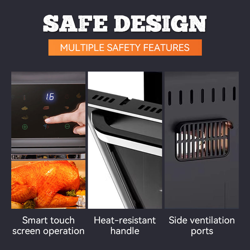 🔥60% Rabatt - TOP ANGEBOT🍳🍗 Multifunktionale Heißluftfritteuse mit Sichtfenster & Touchscreen | Kostenloser Versand✈️