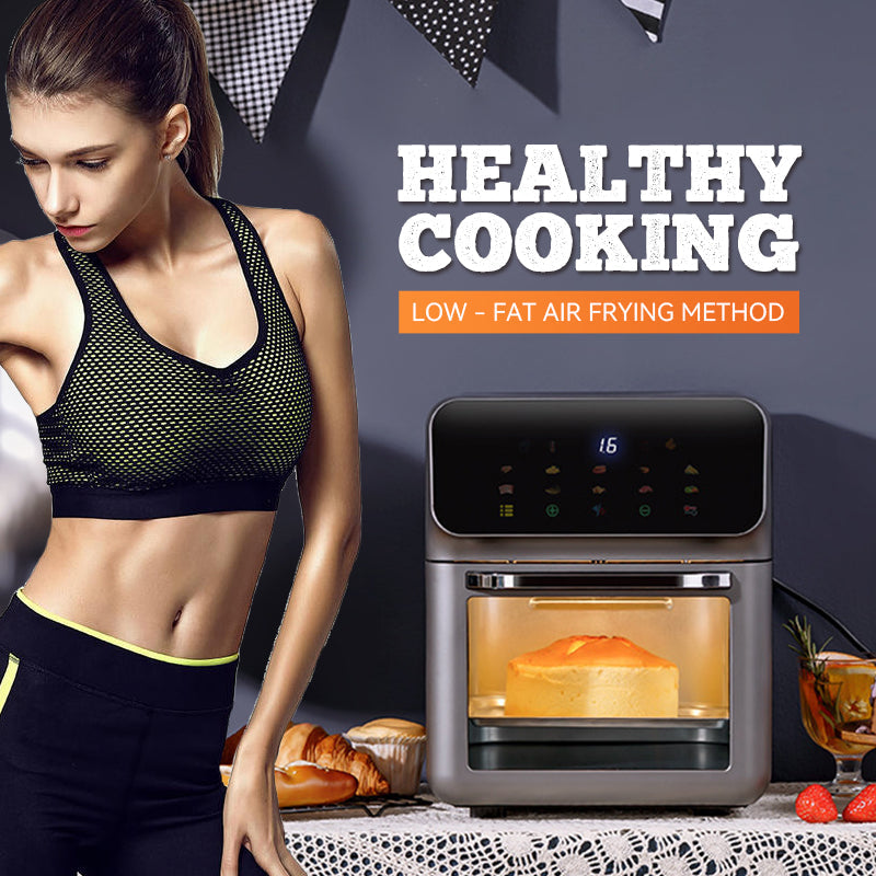 🔥60% Rabatt - TOP ANGEBOT🍳🍗 Multifunktionale Heißluftfritteuse mit Sichtfenster & Touchscreen | Kostenloser Versand✈️