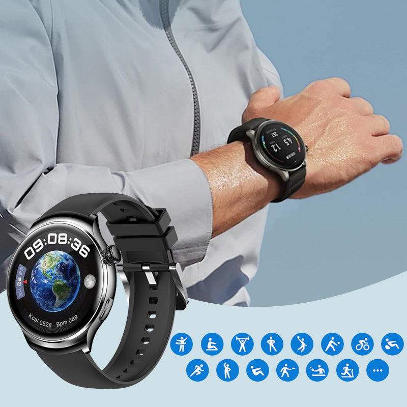 Multifunktionale runde Sport-Smartwatch