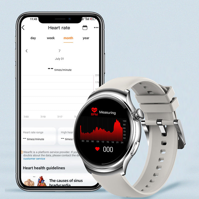 Multifunktionale runde Sport-Smartwatch
