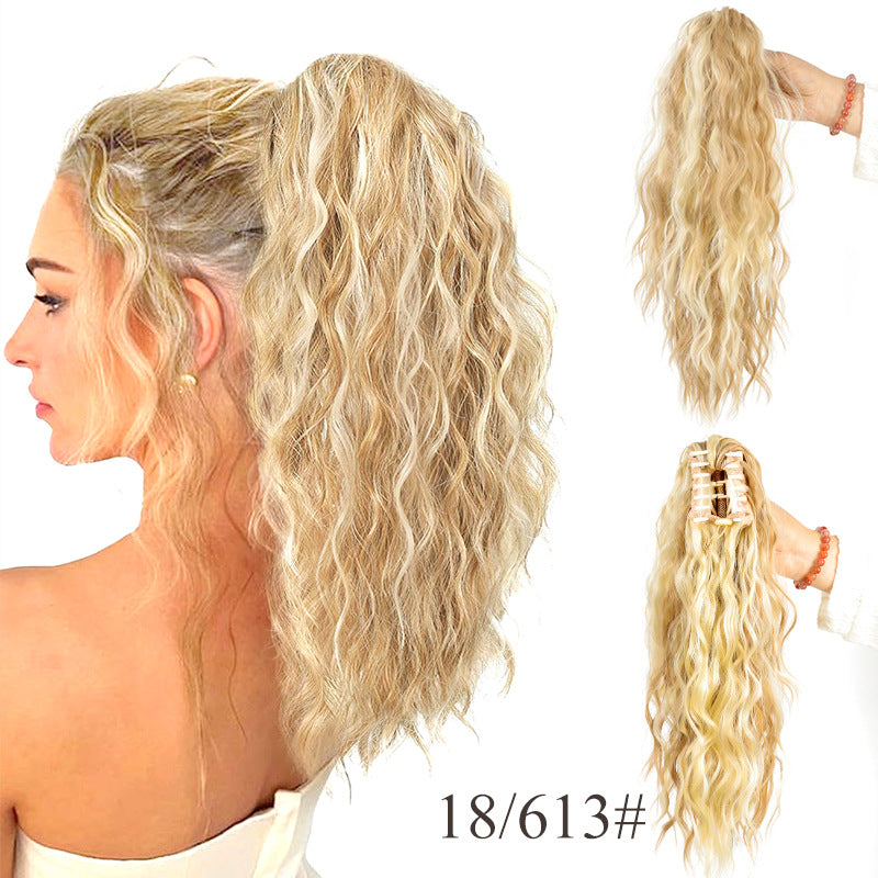 ⏳Begrenzte Zeit 50% Rabatt💥💖18 Zoll lockige, gewellte Frizz-Haarverlängerung mit Pferdeschwanz