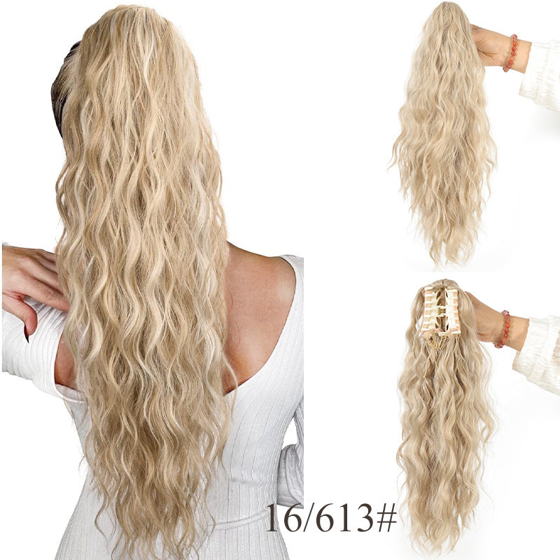 ⏳Begrenzte Zeit 50% Rabatt💥💖18 Zoll lockige, gewellte Frizz-Haarverlängerung mit Pferdeschwanz