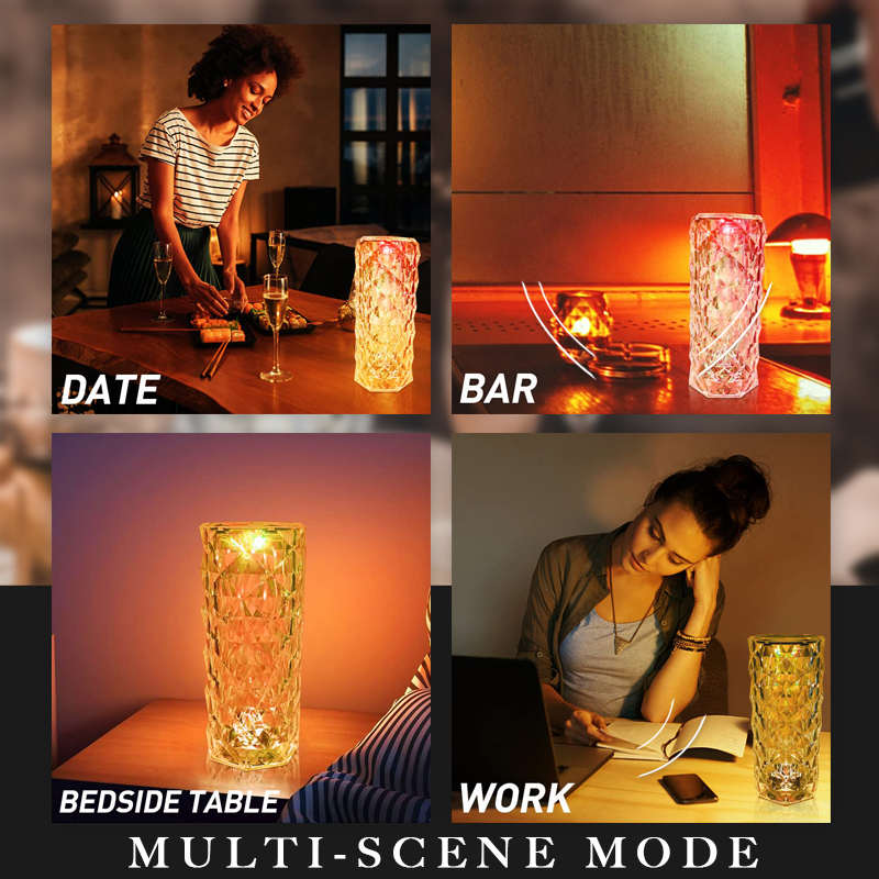🎁Nur für kurze Zeit 50 % Rabatt💥🎁Berührungsrosen-Kristalllampe