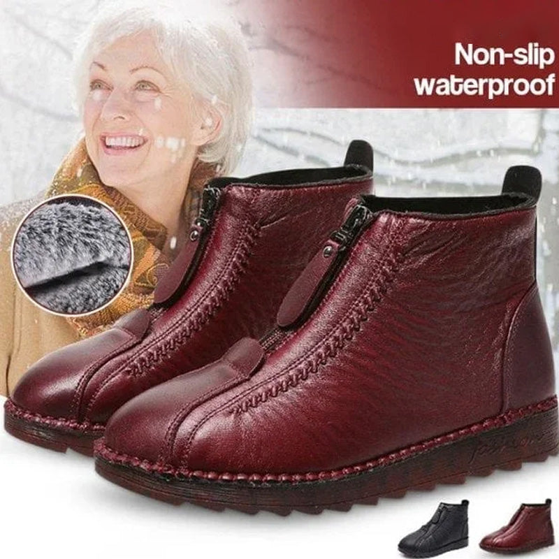 👢 50% RABATT – NUR FÜR KURZE ZEIT! ✨ Damen-Winterstiefeletten – wärmend und wasserabweisend mit seitlichem Reißverschluss für einfaches An- und Ausziehen ❄️🛍️