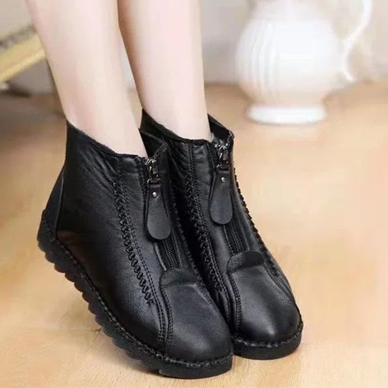 👢 50% RABATT – NUR FÜR KURZE ZEIT! ✨ Damen-Winterstiefeletten – wärmend und wasserabweisend mit seitlichem Reißverschluss für einfaches An- und Ausziehen ❄️🛍️