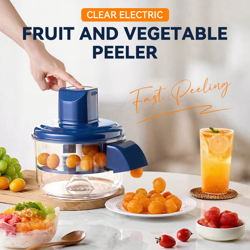 🎄✨60% RABATT! 🍇🧄 Transparenter elektrischer Obst- und Gemüseschäler – Schnell, einfach und effizient. Perfekt für die täglichen Küchenarbeiten!
