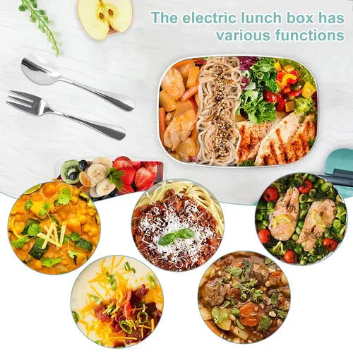 Mobile elektrische Brotdose – Für Auto & Haushalt, Steckdosenbetrieb, Edelstahl-Innenbehälter 🔌🍱