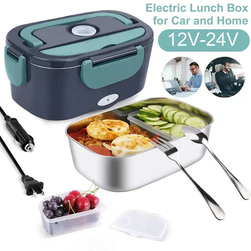 Mobile elektrische Brotdose – Für Auto & Haushalt, Steckdosenbetrieb, Edelstahl-Innenbehälter 🔌🍱