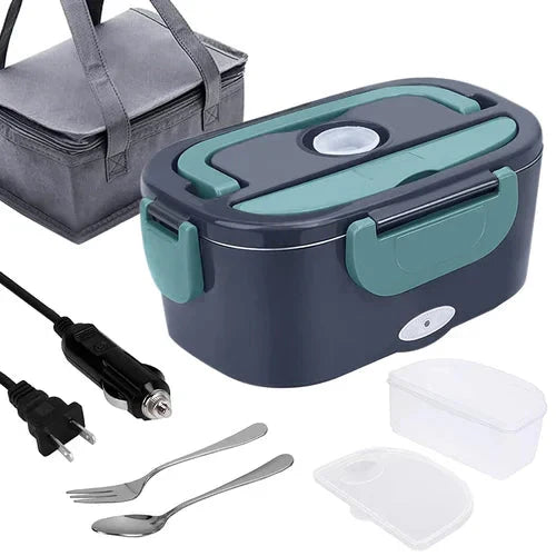 Mobile elektrische Brotdose – Für Auto & Haushalt, Steckdosenbetrieb, Edelstahl-Innenbehälter 🔌🍱