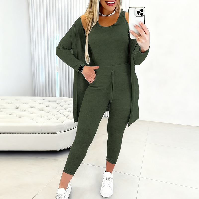💜LETZTER TAG VERKAUF 50% RABATT💜Damen lässiges und stilvolles 3-teiliges Set