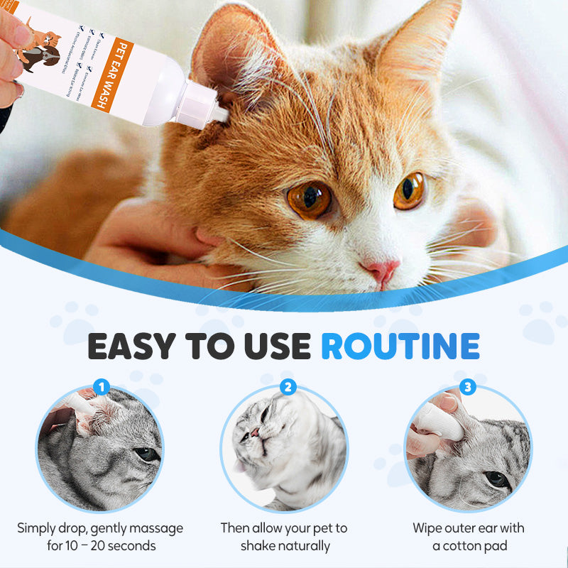 🐾 2 KAUFEN, 1 GRATIS! ✨ Ohrenreiniger für Haustiere – Sanfte Formel mit beruhigender Aloe für Hunde und Katzen, beugt Infektionen und Gerüchen vor 🌿👂
