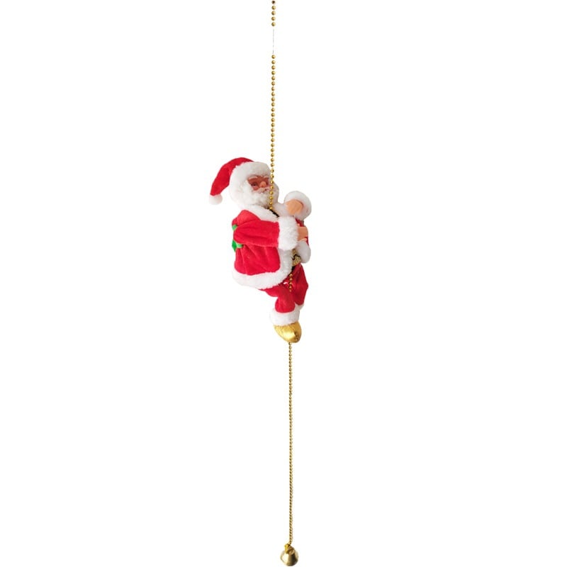 🎅Elektrischer Kamin mit kletterndem Weihnachtsmann und Musikspielzeug