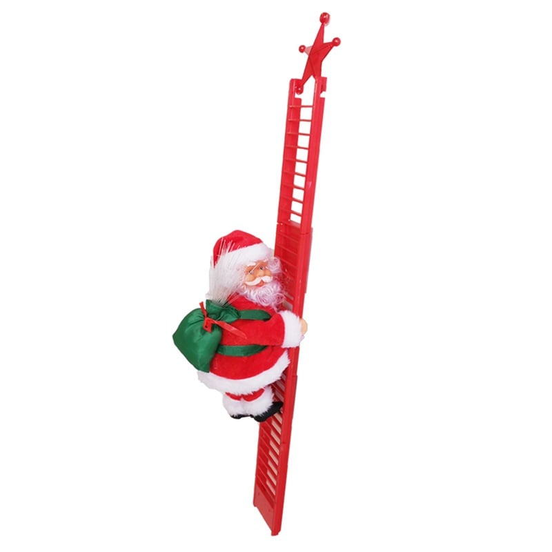 🎅Elektrischer Kamin mit kletterndem Weihnachtsmann und Musikspielzeug