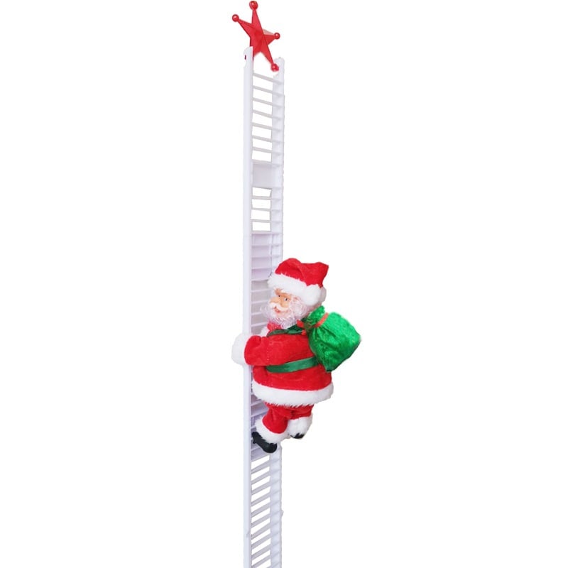 🎅Elektrischer Kamin mit kletterndem Weihnachtsmann und Musikspielzeug