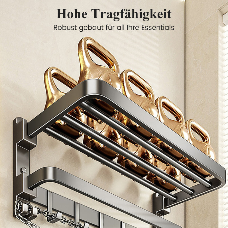 ⏳Begrenzte Zeit 50% Rabatt💥Klappbarer Handtuchhalter zur Wandmontage mit Haken